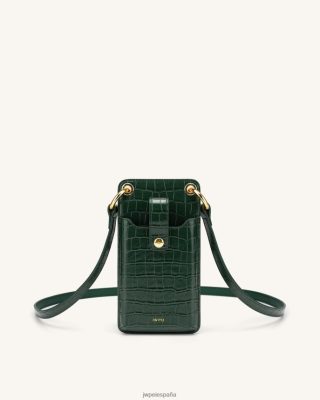 Jw Pei Bolsos - JW PEI Bolsa telefónica de Quinn Croc de color verde oscuro L848F8188 bolsa telefónica