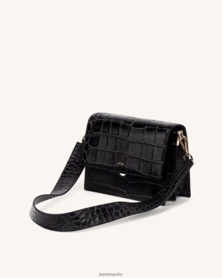 Jw Pei Bolsos - JW PEI Mini Flap Crossbody cocodrilo negro L848F82 bolsa de cuerpo cruzado