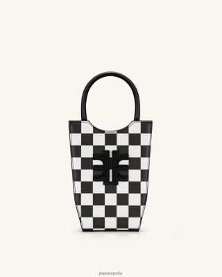 Jw Pei Bolsos - JW PEI bolsa telefónica de tablero de ajedrez FEI blanco y negro L848F8209 bolsa telefónica
