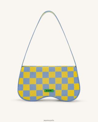 Jw Pei Bolsos - JW PEI bolso de hombro de punto de becci hielo y amarillo L848F8113 bolso de hombro