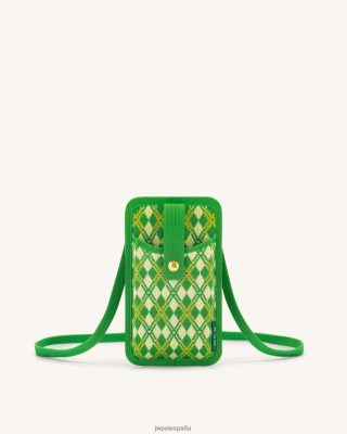 Jw Pei Bolsos - JW PEI bolso telefónico de punto de Aylin verde y amarillo L848F8236 bolsa telefónica
