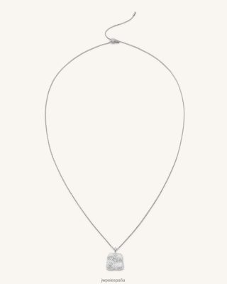 Jw Pei Bolsos - JW PEI collar de colgante de ventilador de plátano Circón de oro blanco de 18ct chapado y blanco L848F8356 collar