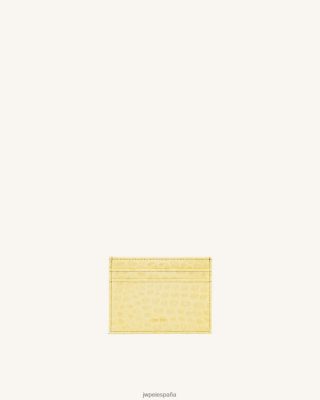 Jw Pei Bolsos - JW PEI el titular de la tarjeta Croc de color amarillo claro L848F8302 titular de la tarjeta