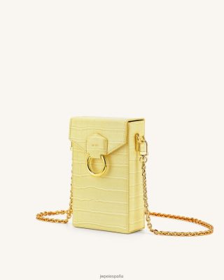 Jw Pei España - JW PEI Caso de teléfono de la cadena de gradiente de Lola Croc de color amarillo claro L848F8193 bolsa telefónica