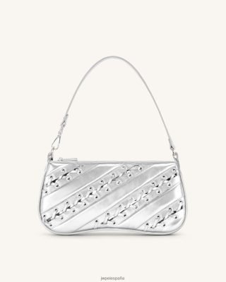 Jw Pei España - JW PEI Eva Metallic Straps Bolso de hombro plata L848F8130 bolso de hombro