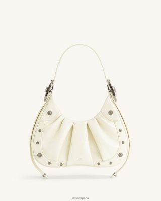 Jw Pei España - JW PEI Gabbi triturado bolso de vagabundo ruchado blanco L848F8166 bolso de hombro