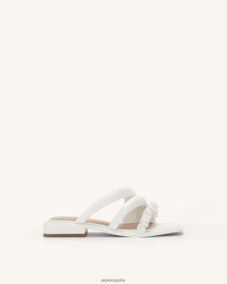 Jw Pei España - JW PEI Jada Flat Mule blanco L848F8331 mula