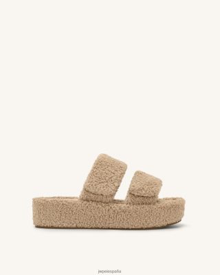 Jw Pei España - JW PEI Lexi Faux Fur Platform Sandal beige L848F8316 sandalia