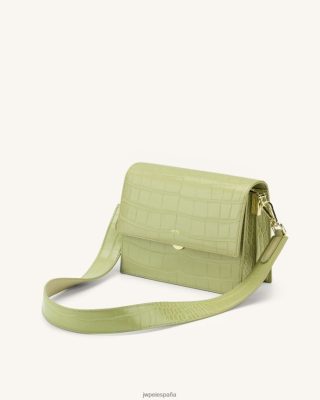 Jw Pei España - JW PEI Mini Flap Crossbody Sage Green Croc L848F822 bolsa de cuerpo cruzado