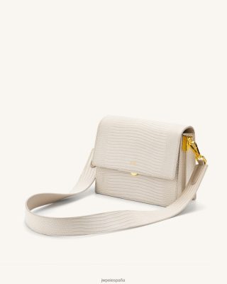 Jw Pei España - JW PEI Mini Flap Crossbody lagarto marfil L848F81 bolsa de cuerpo cruzado