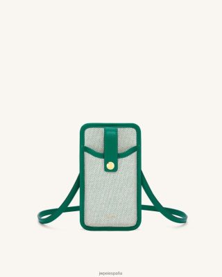 Jw Pei España - JW PEI bolsa telefónica de lona de Aylin verde oscuro L848F8205 bolsa telefónica