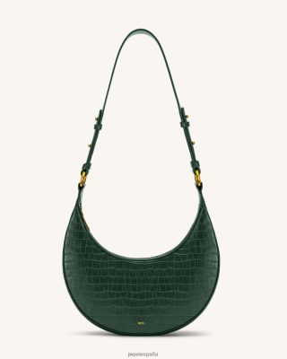 Jw Pei España - JW PEI bolso de silla de montar carly Croc de color verde oscuro L848F810 bolsa de cuerpo cruzado