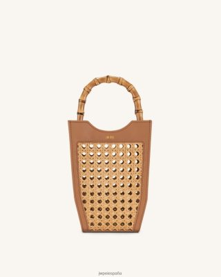 Jw Pei Zapatos - JW PEI Bolsa telefónica tejida de bambú de Fei Faux marrón L848F8207 bolsa telefónica