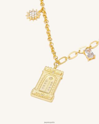 Jw Pei Zapatos - JW PEI Collar colgante de arco romano 18ct chapado en oro y circón blanco L848F8348 collar