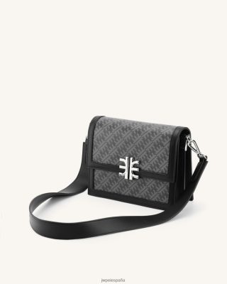 Jw Pei Zapatos - JW PEI Fei Mini Flap Crossbody de hierro negro L848F836 bolsa de cuerpo cruzado