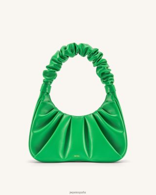 Jw Pei Zapatos - JW PEI Gabbi Ruched Hobo bolso verde de hierba L848F857 bolso de hombro