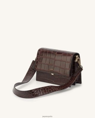 Jw Pei Zapatos - JW PEI Mini Flap Crossbody Croc de marrón L848F83 bolsa de cuerpo cruzado