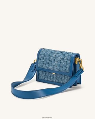 Jw Pei Zapatos - JW PEI Mini Flap Crossbody tejido de mezclilla azul L848F833 bolsa de cuerpo cruzado