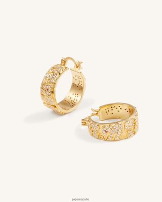 Jw Pei Zapatos - JW PEI pendientes de elefante Corundón de oro y zircón rojo chapado en oro y rojo L848F8378 pendientes